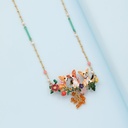 Chihuahuas Puppy Dog on A Flowered Branch Necklace