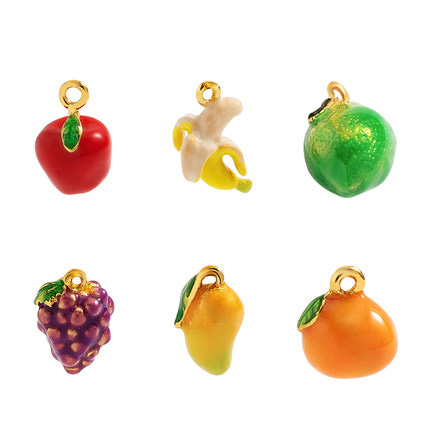 Cute Fruit Pendant Watermelon Orange Apple Cherry Peach Strawberry