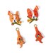 Cute Puppy Dog Animal With Yellow Flower Asymmetrical Enamel Stud Earrings