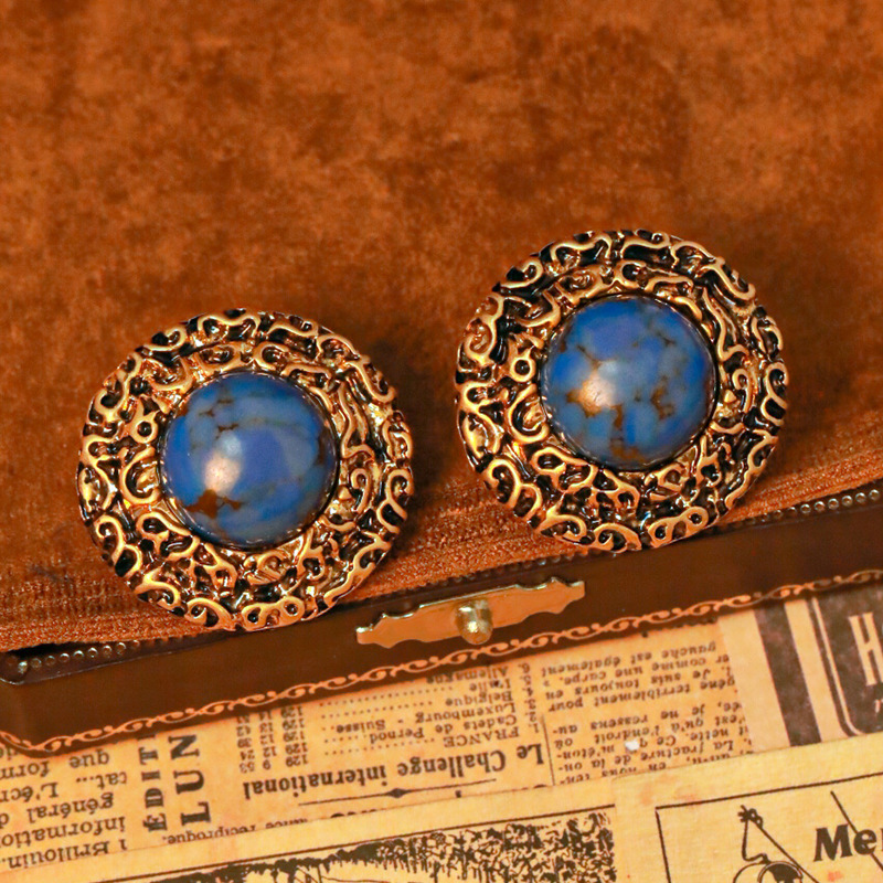 Stone Vintage Retro Stud Earrings