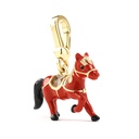 Red Horse Enamel Necklace Key Pendant With Chains Jewelry Gift