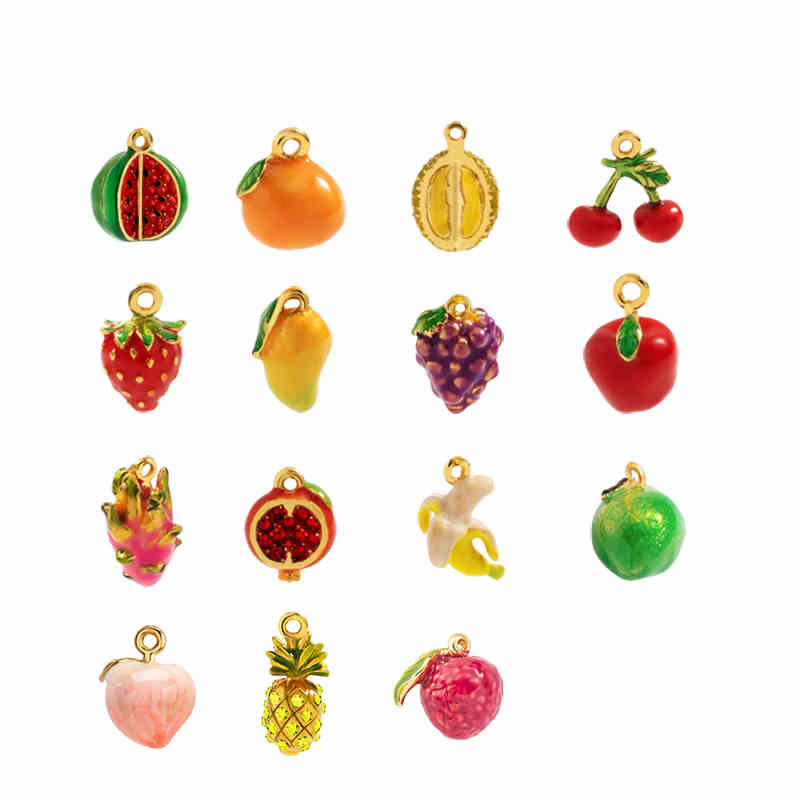 Cute Fruit Pendant Watermelon Orange Apple Cherry Peach Strawberry