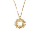 Golden Plated Sun Pendant Necklace